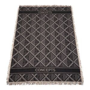 Concepts Black and Gray Geometric Throw Blanket